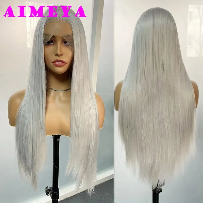 Silver Widow's Peak Wig