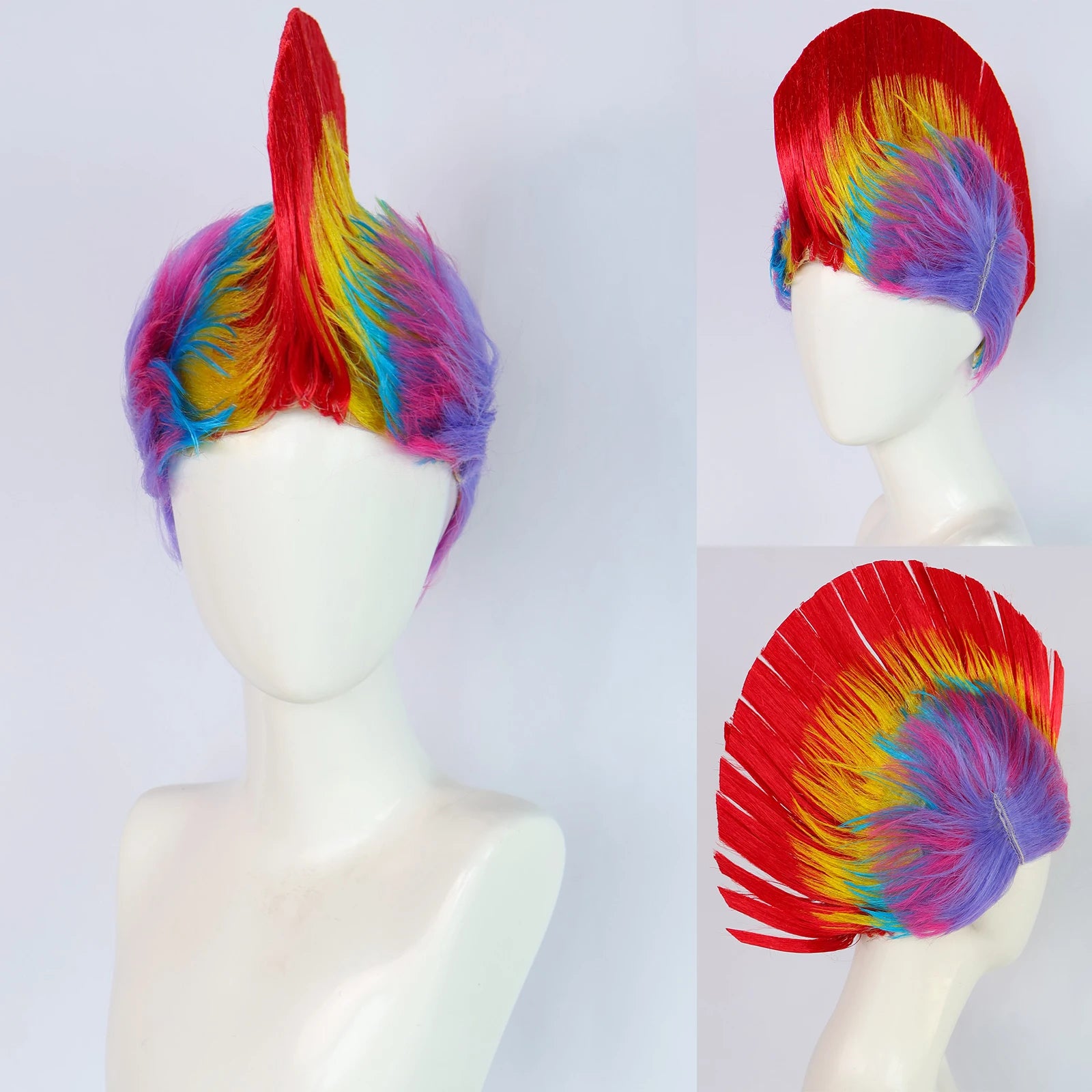 Rainbow Mohawk Wig