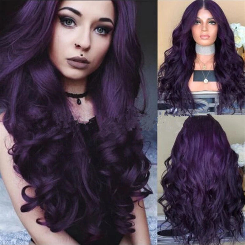 Wavy Purple Cosplay Wig