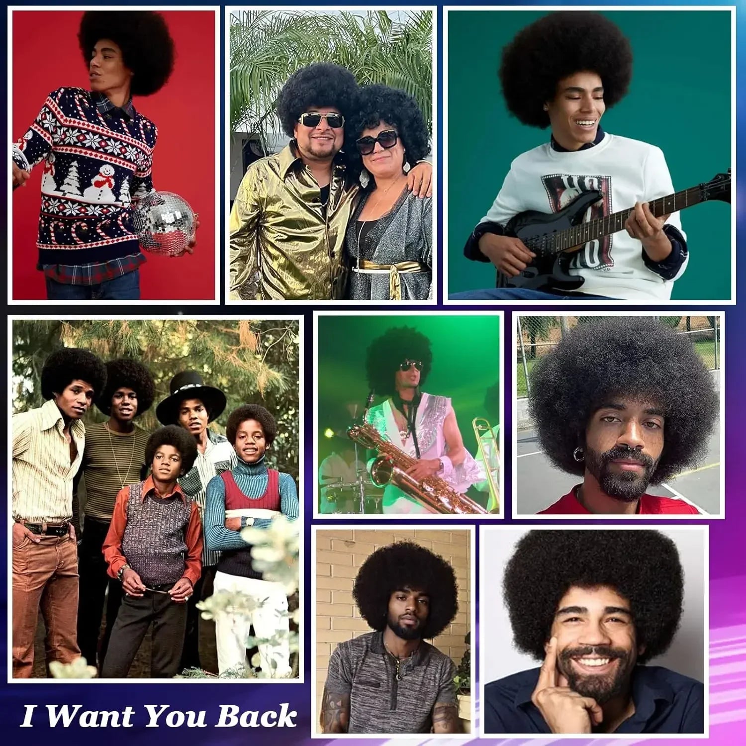 Men's Disco Afro Wig