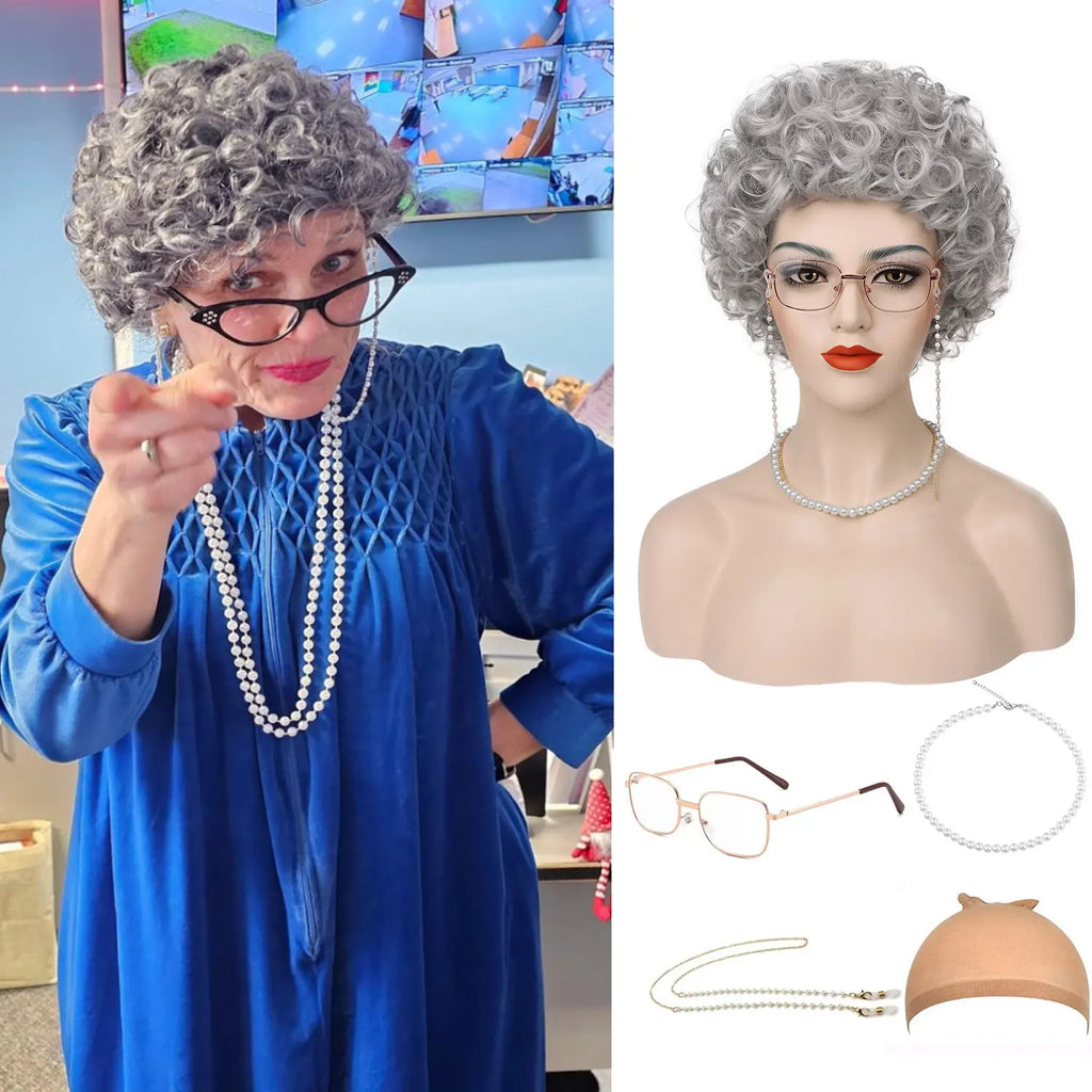 Gray Old Lady Wig