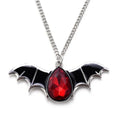 Black Bat Pendant Necklace