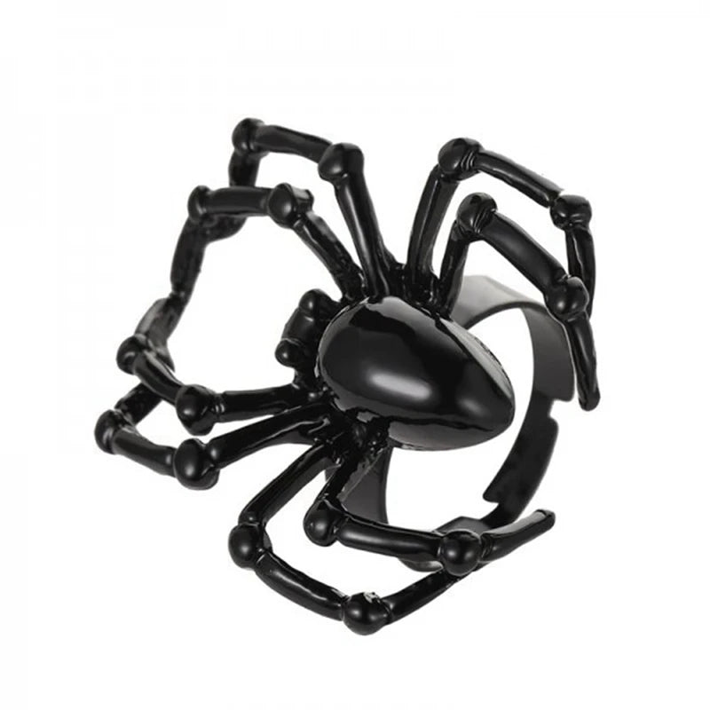 Crystal Ball Spider Ring