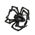 Glossy Black Skeletal Spider Ring