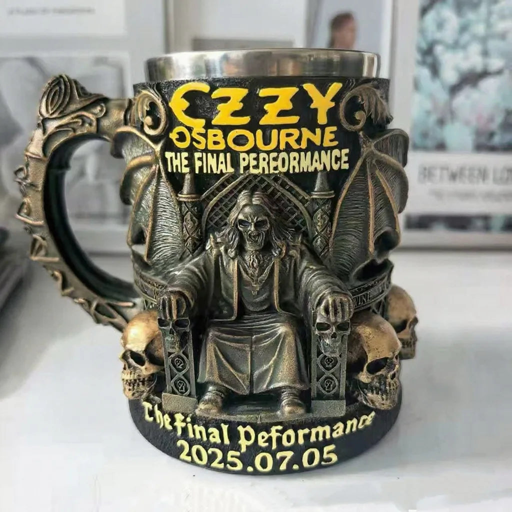 Ozzy Skull Beer Stein Mug