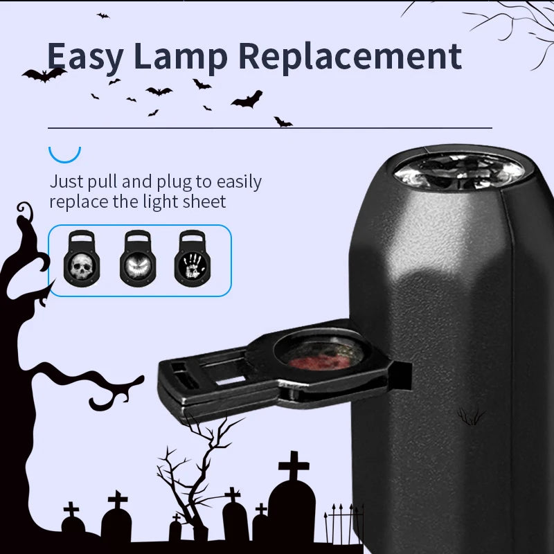USB Skull Projector Light