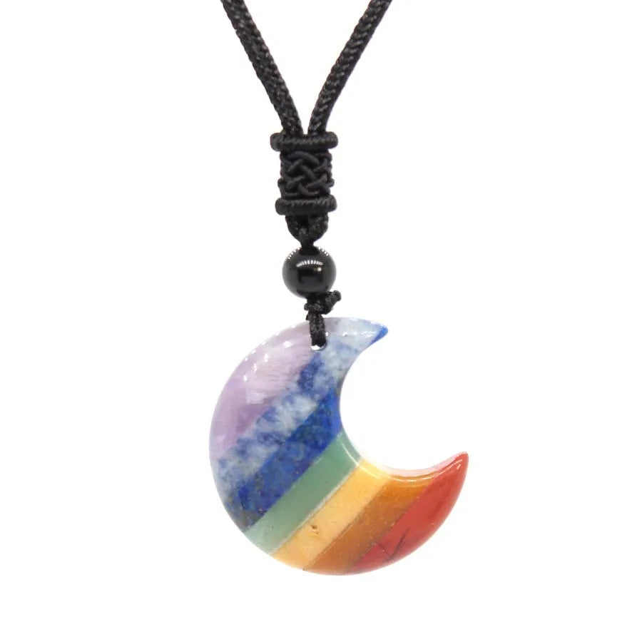 Chakra Moonstone Pendant