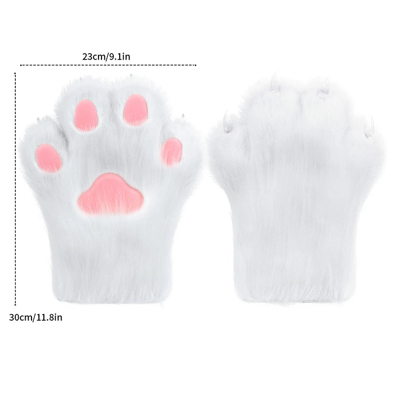 Plush Animal Claw Gloves