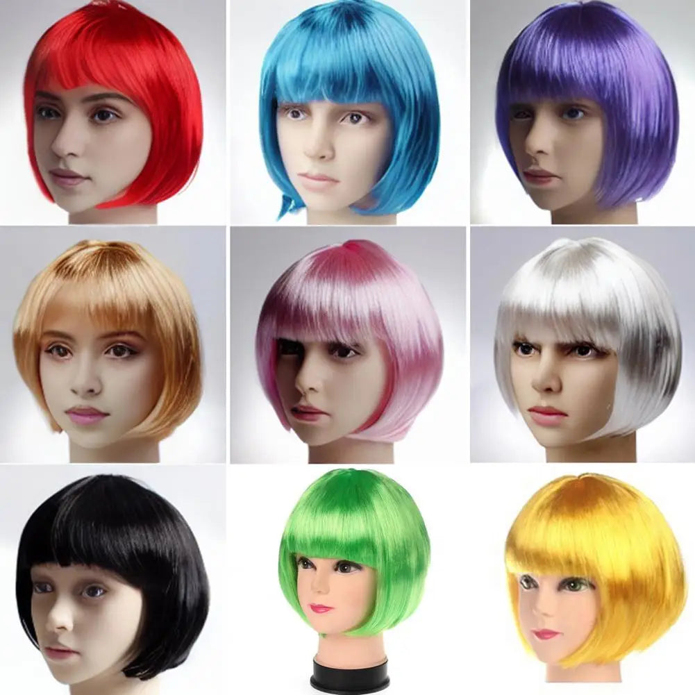 Short Colorful Straight Wig