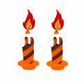 Orange Candle Halloween Earring