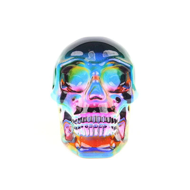 Colorful Crystal Skull Decor