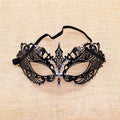Venetian Lace Half Mask - Red/Black