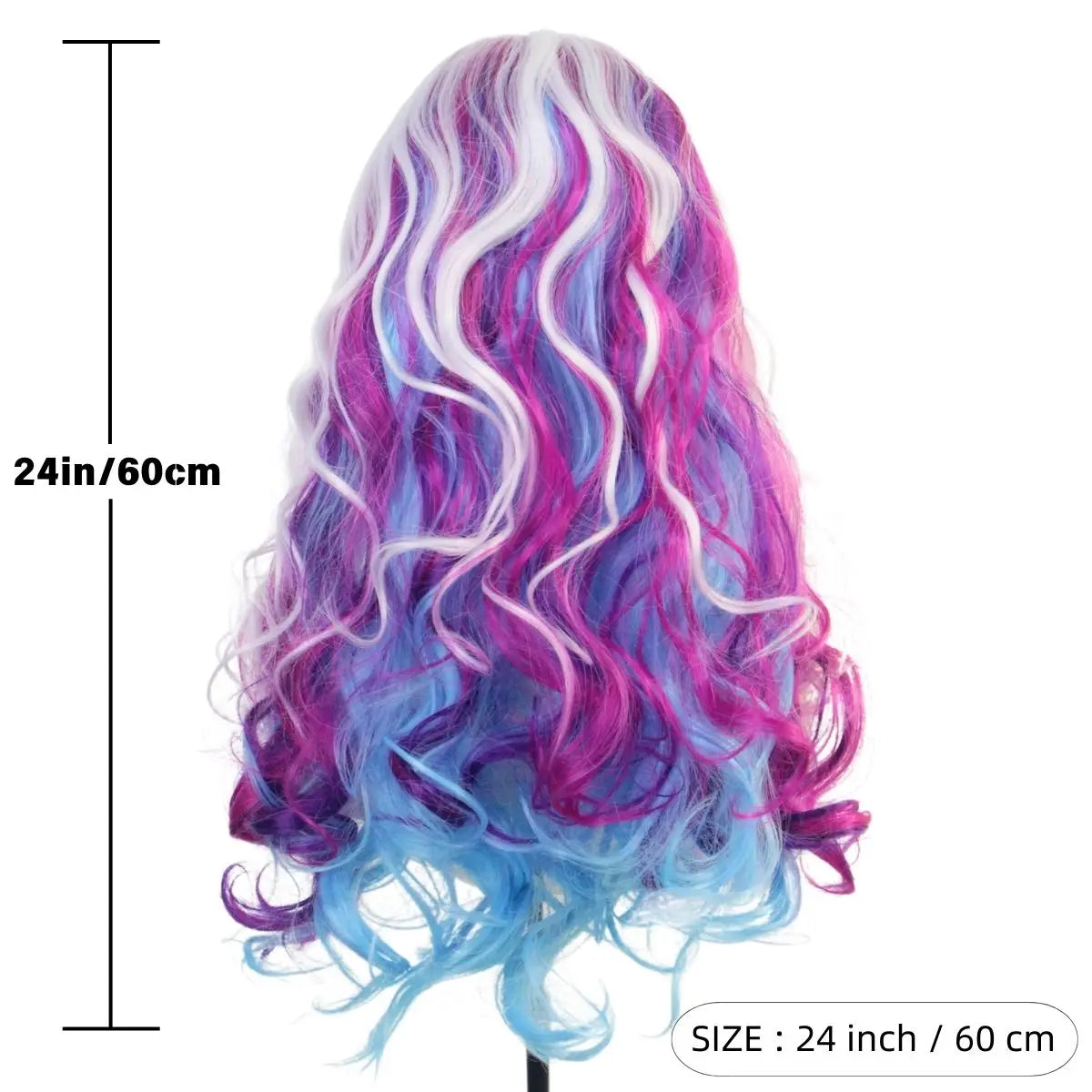 Gradient Curly Rainbow Wig