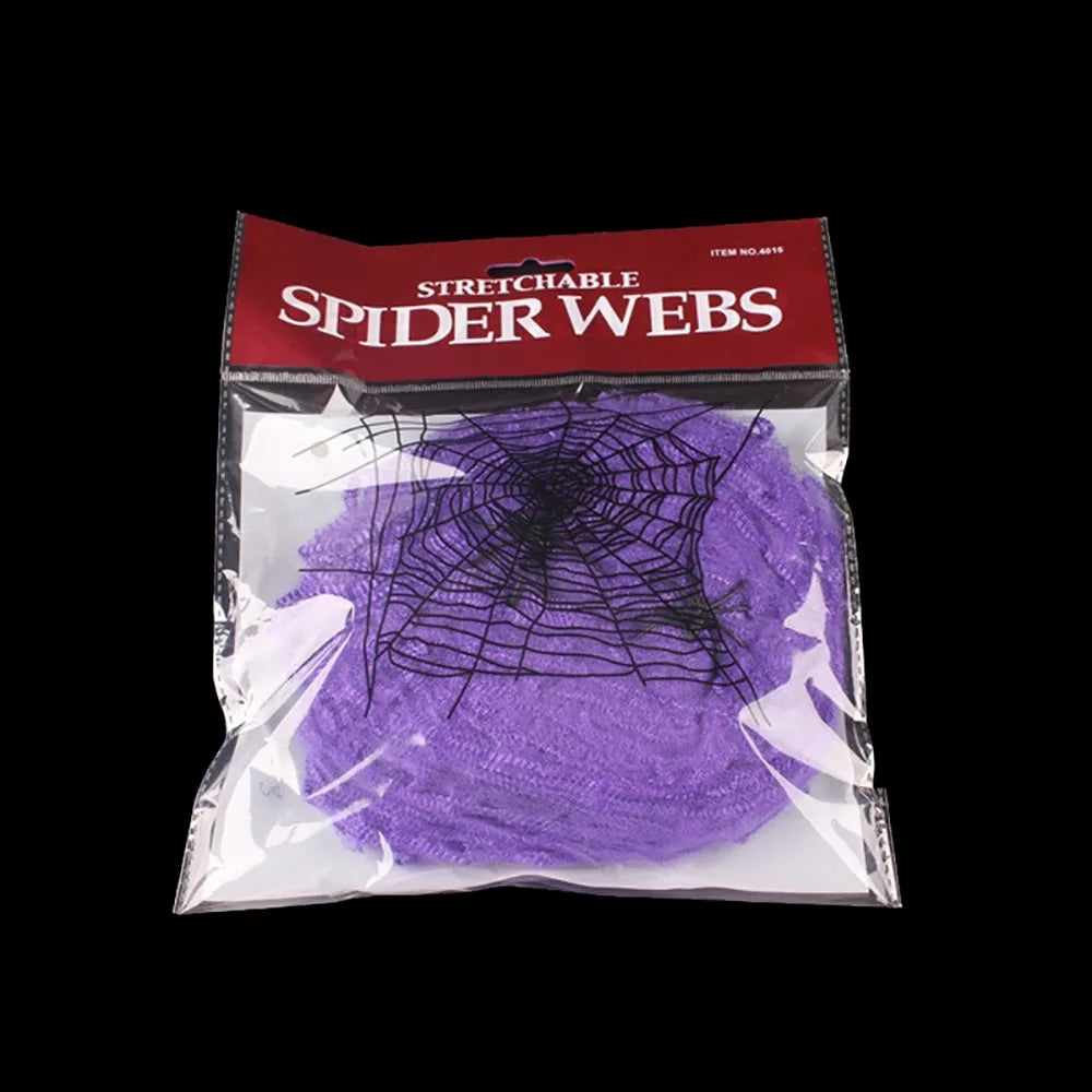 Stretchy Spider Web with Spiders