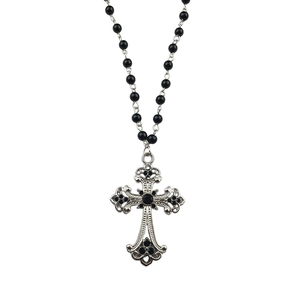 Gothic Bat Rosary Necklace