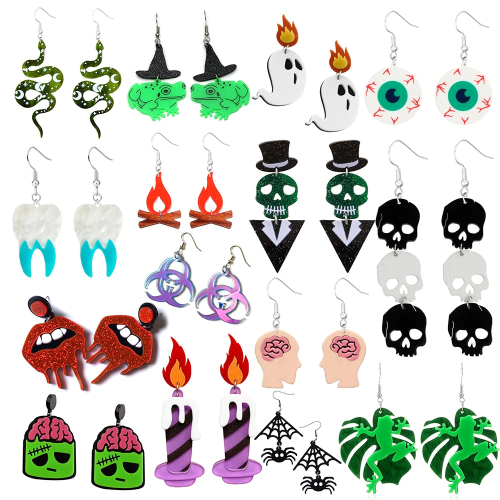 Hip Hop Halloween Earrings
