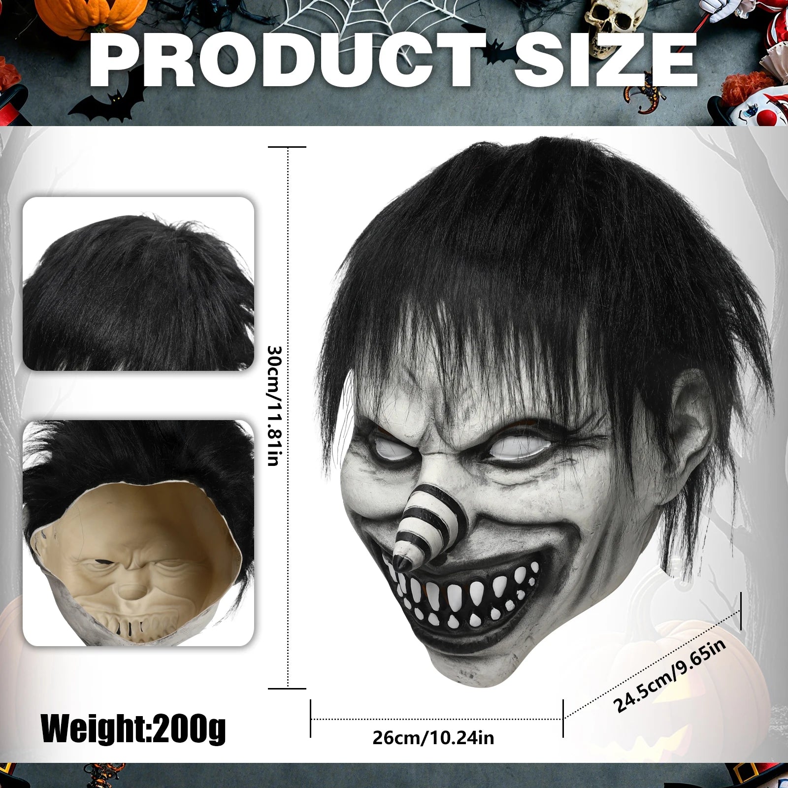 Evil Demon Clown Mask