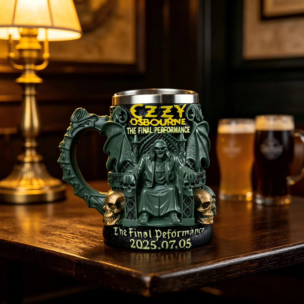 Ozzy Skull Beer Stein Mug