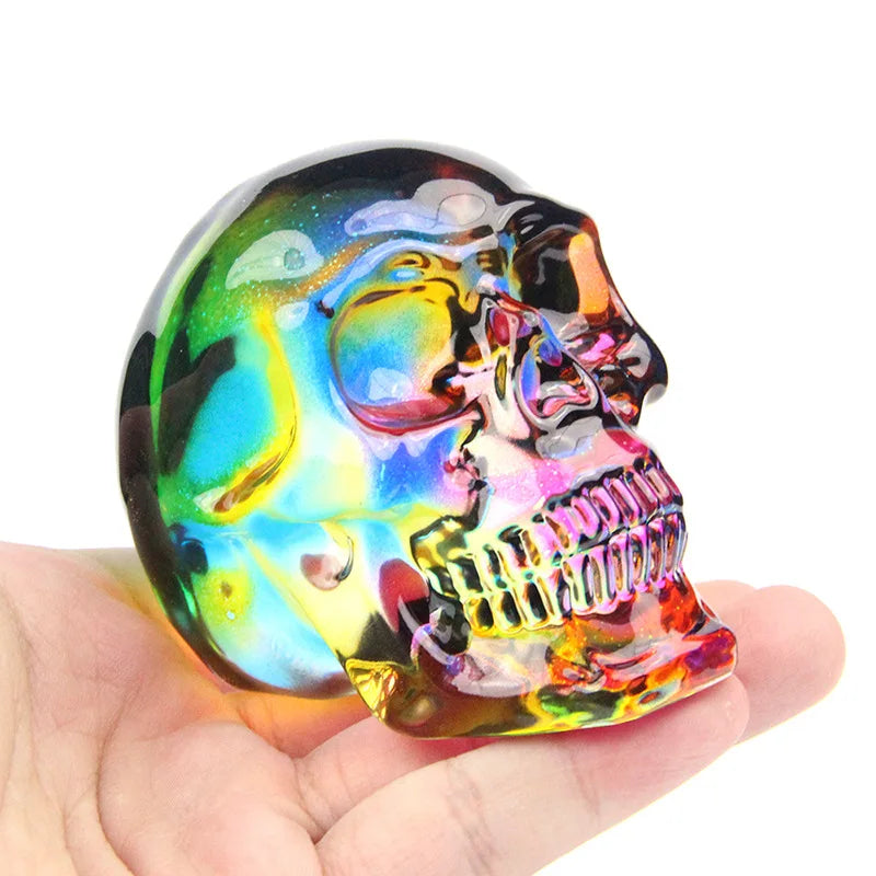 Colorful Crystal Skull Decor