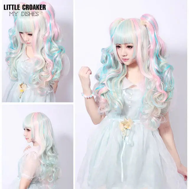 Blue Wavy Lolita Wig