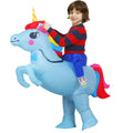 Kids Inflatable Blue Unicorn Costume