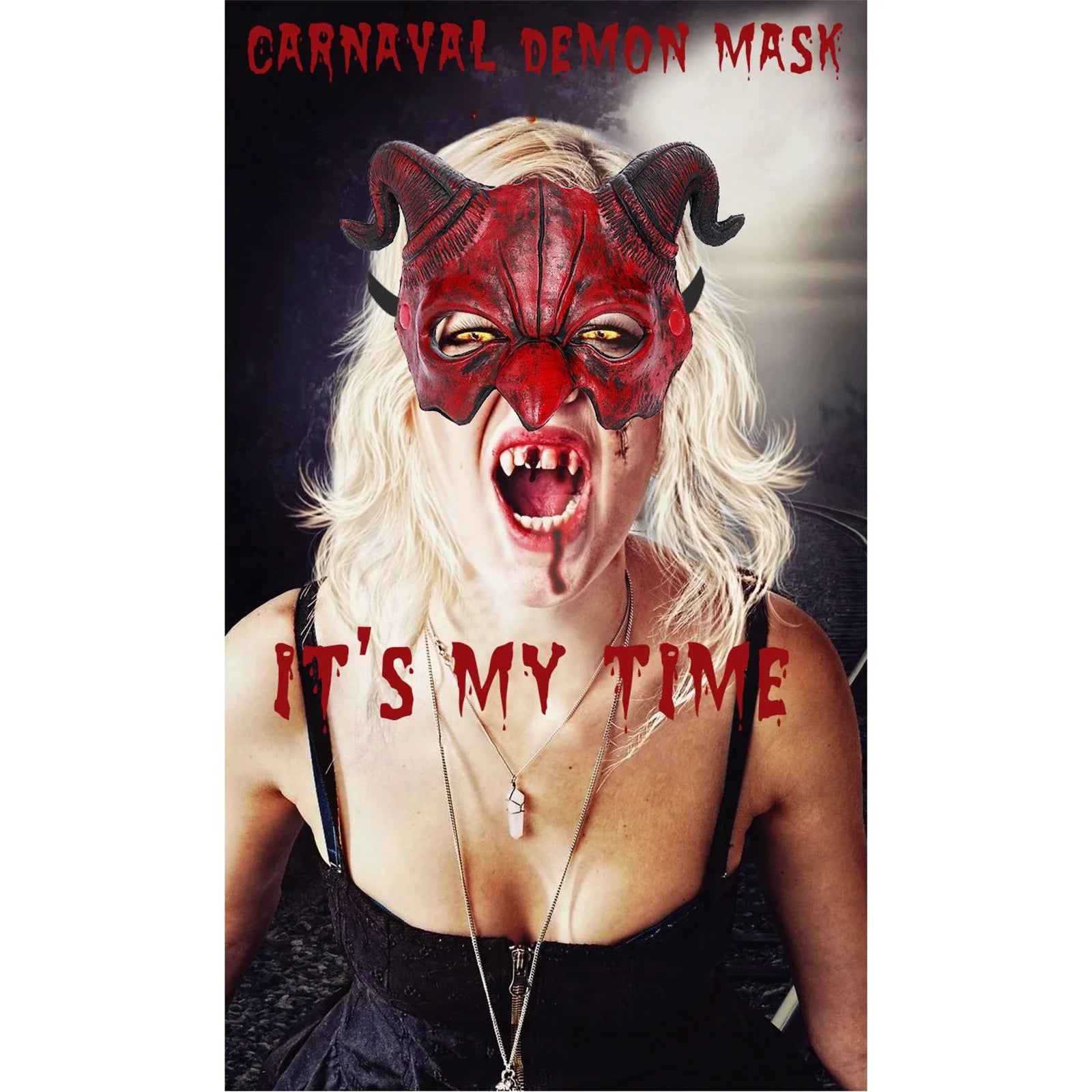 Devil Half Face Mask