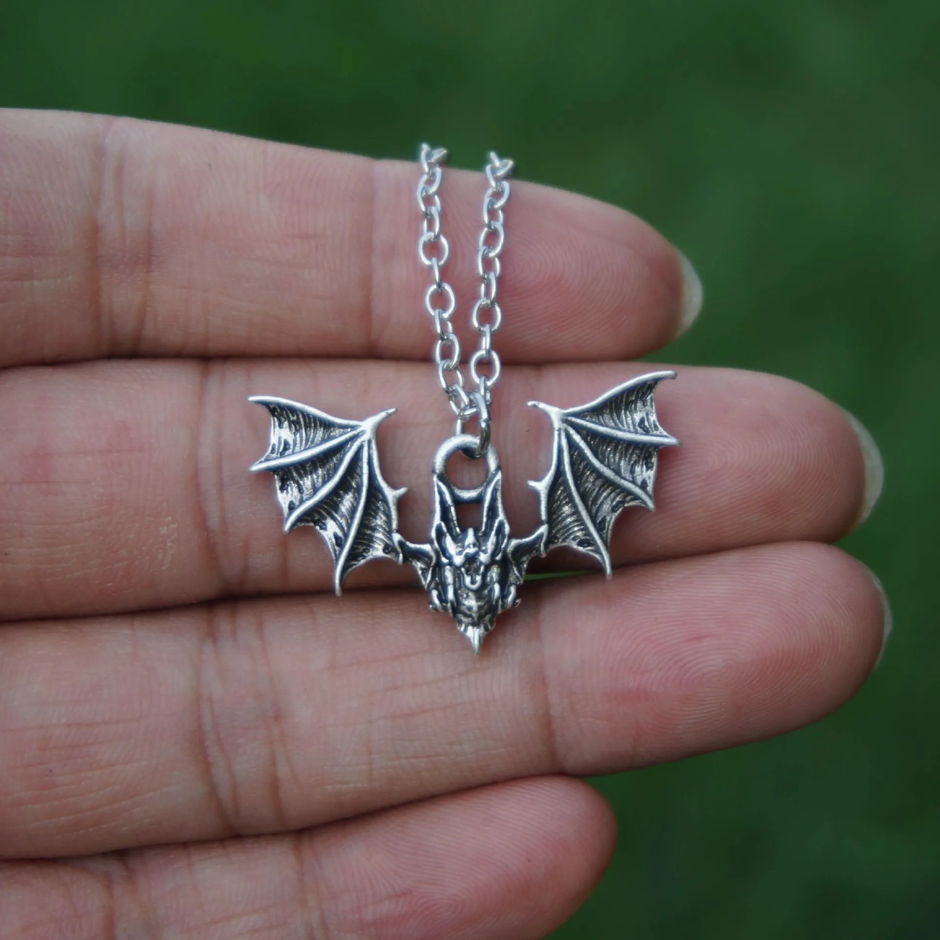Vintage Bat Witchcraft Necklace