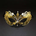Venetian Silver/White Ornate Half Mask