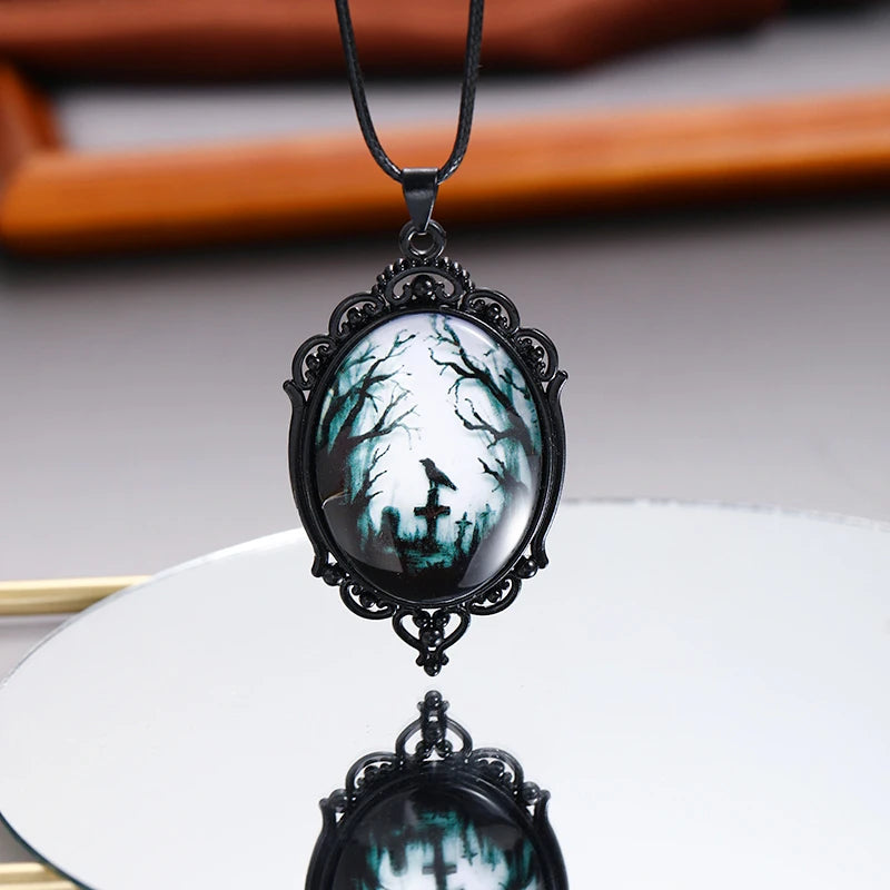 Vampire Cameo Velvet Choker