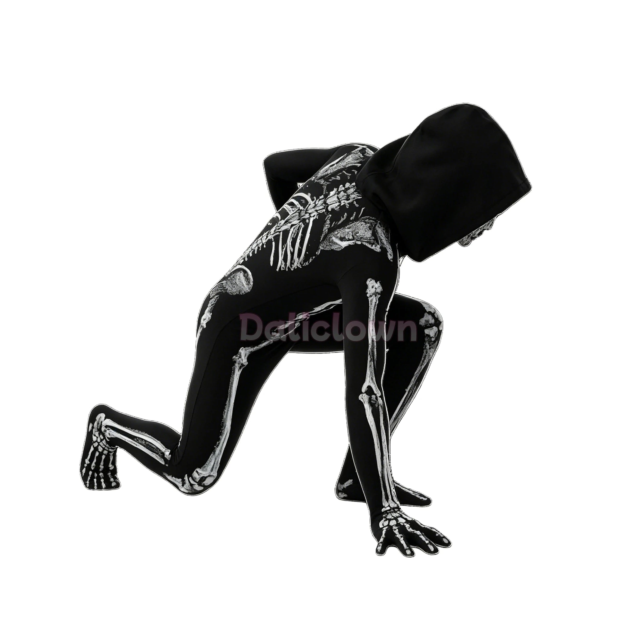 Kids Hooded Skeleton Costume