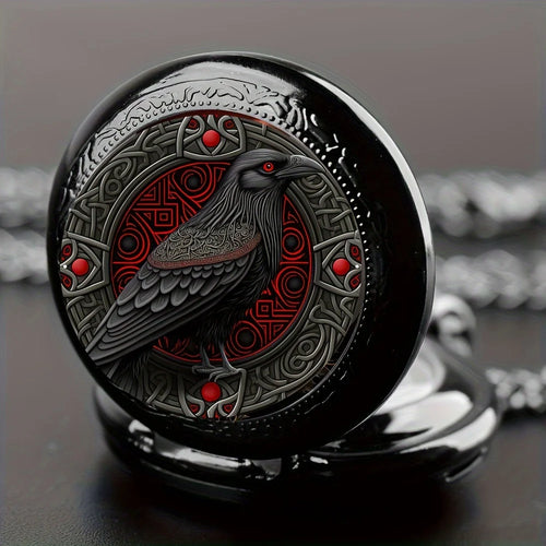 Black Raven Pocket Watch