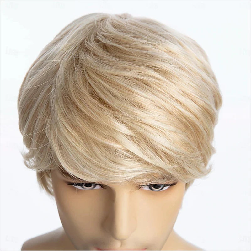 Men's Short Blonde Wig