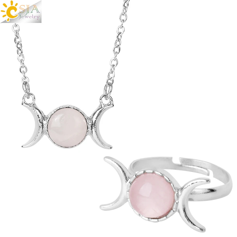 Crescent Crystal Jewelry Set
