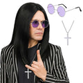 80s Heavy Metal Black Wig