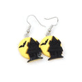 Hip Hop Bat & Pumpkin Earrings