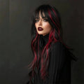 Black-Red Wavy Wig