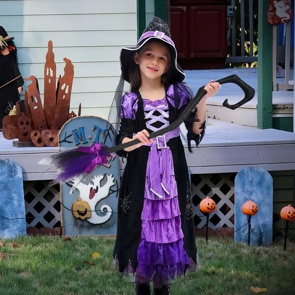 Witch Broom with Ribbon (Portable)