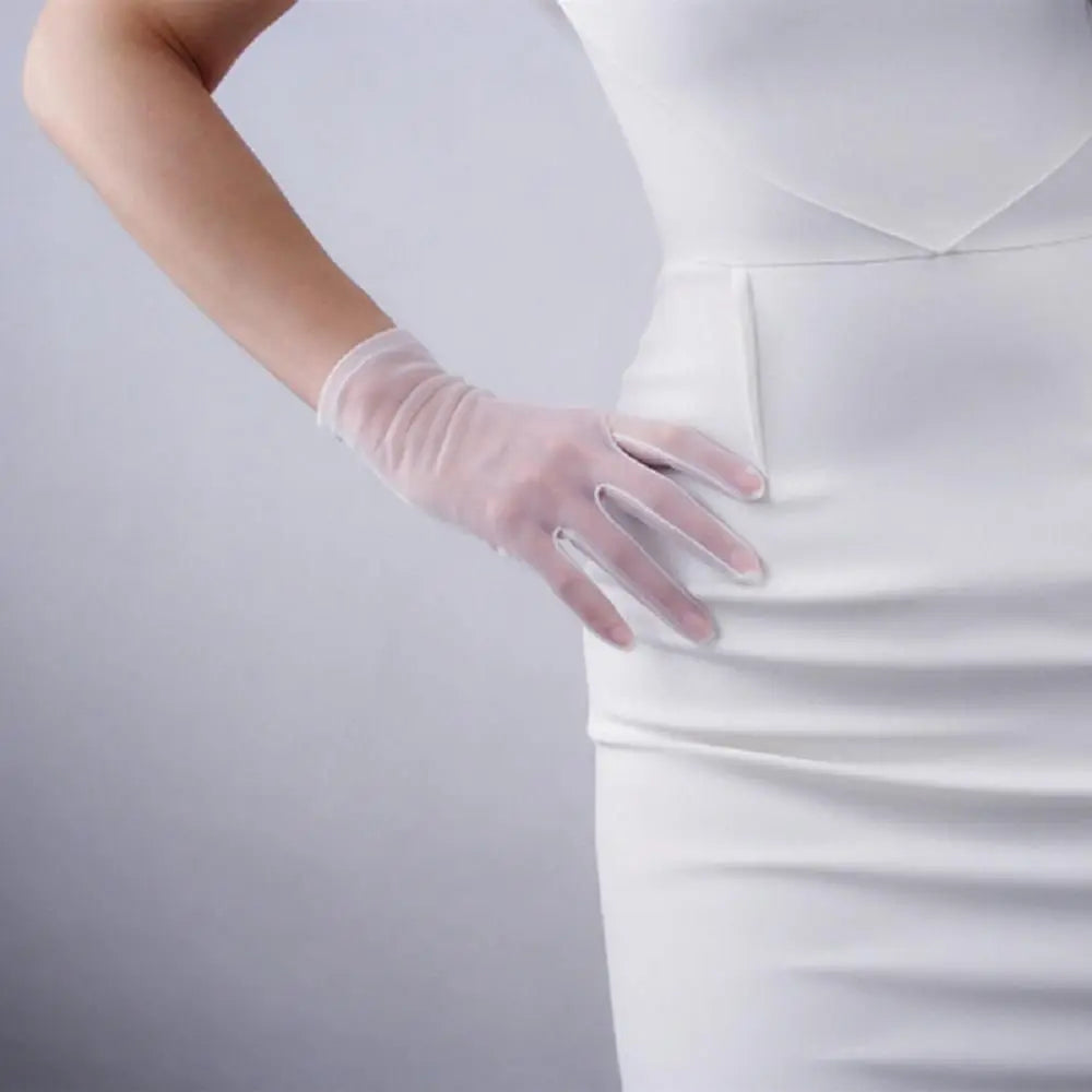 White Faux Silk Wedding Veil