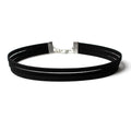 Black Double-Strap Velvet Choker