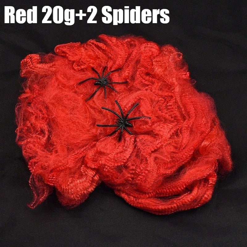 Stretchy Spider Web with Spiders