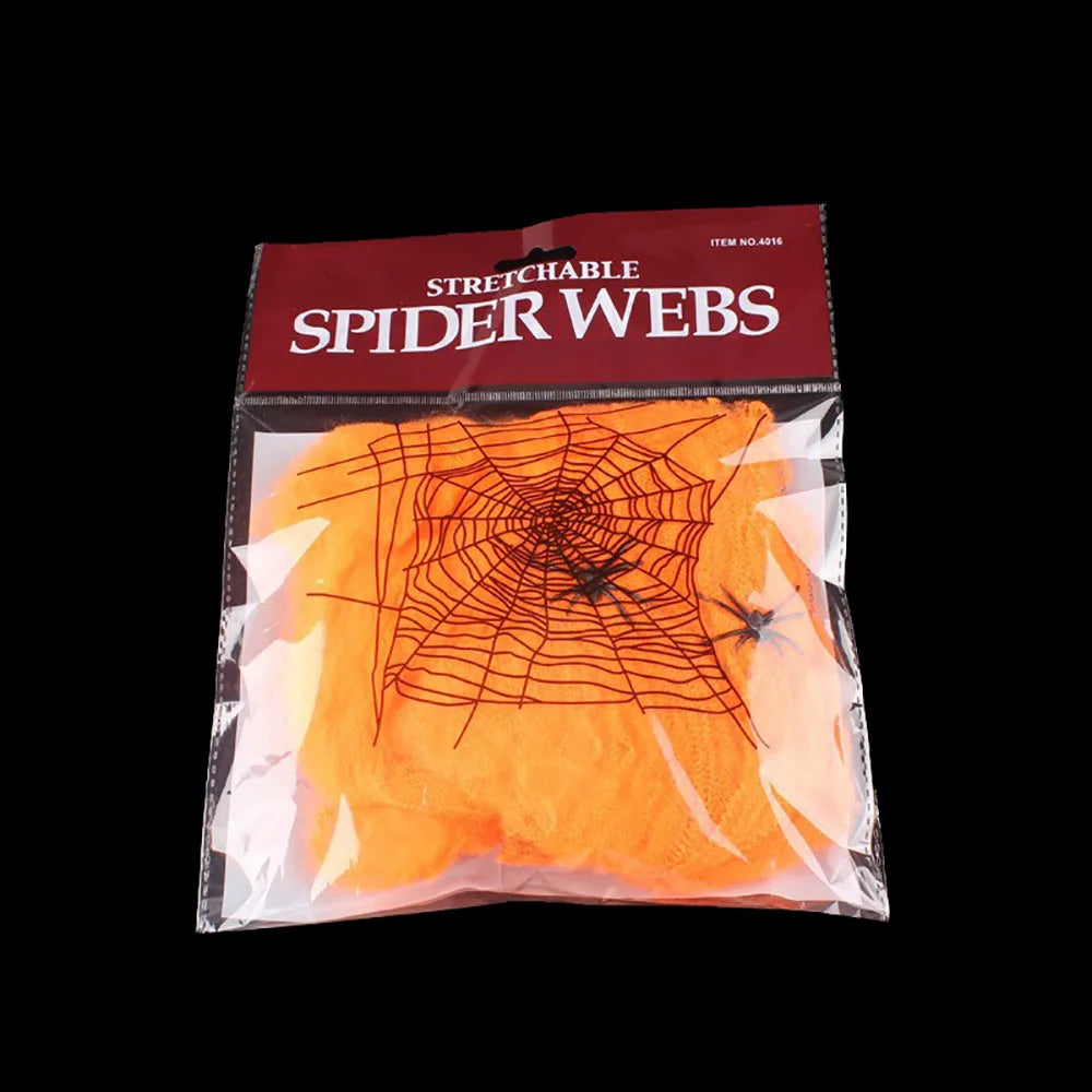 Stretchy Spider Web with Spiders