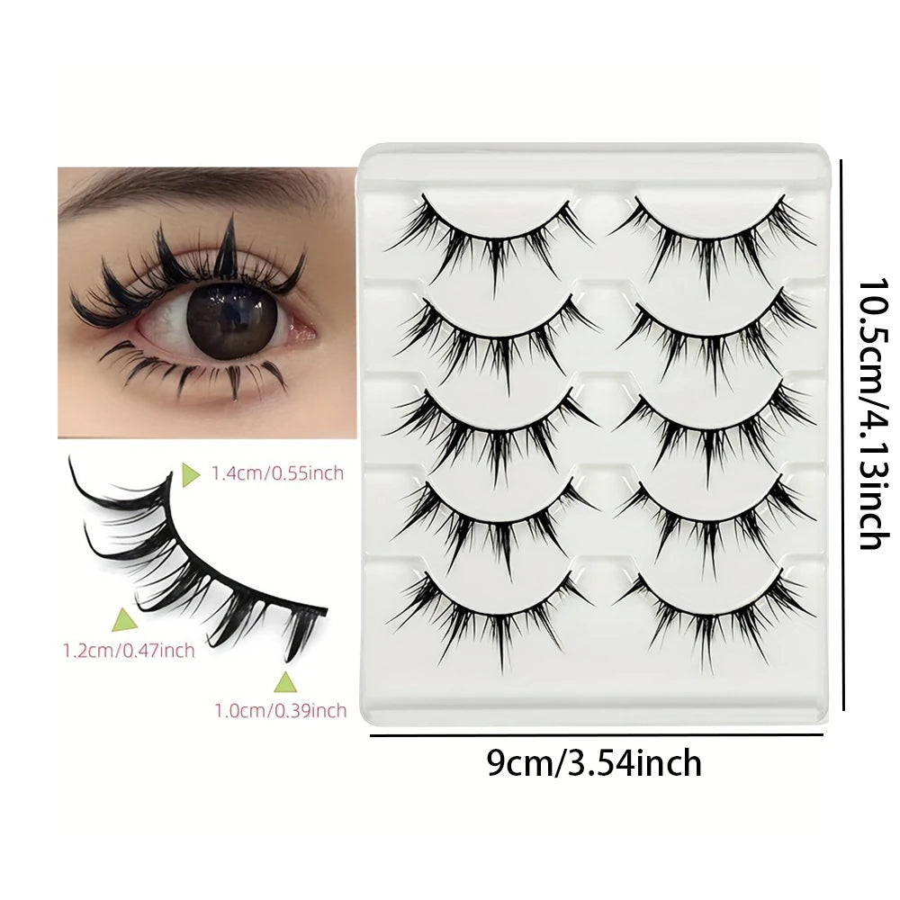 Anime False Eyelashes (5-Pack)
