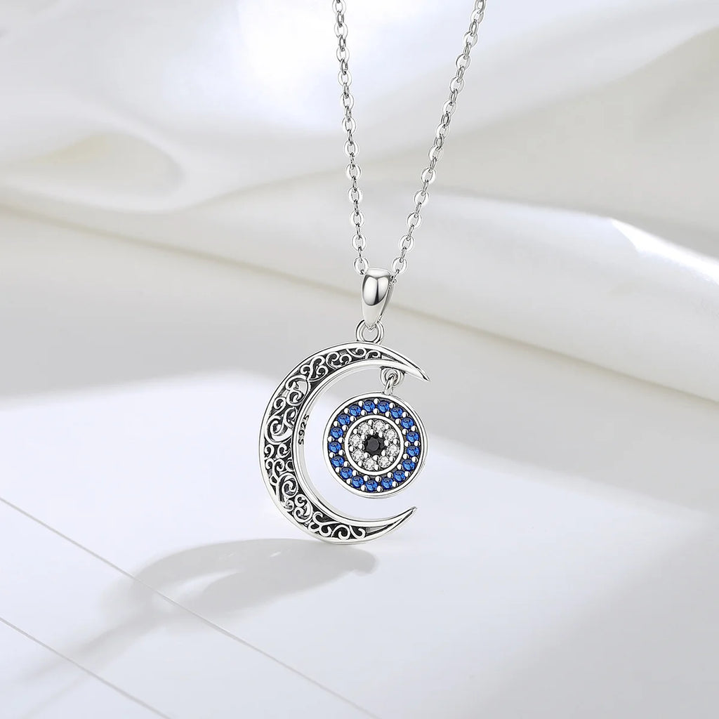 Sterling Silver Sun & Moon Necklace