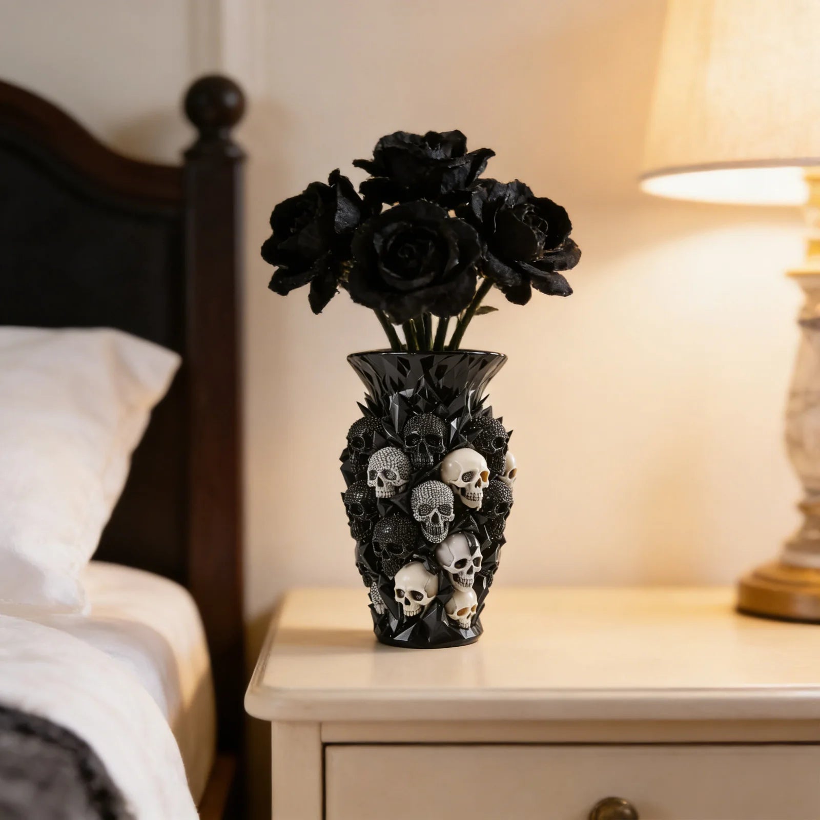 Gothic Skull Vase