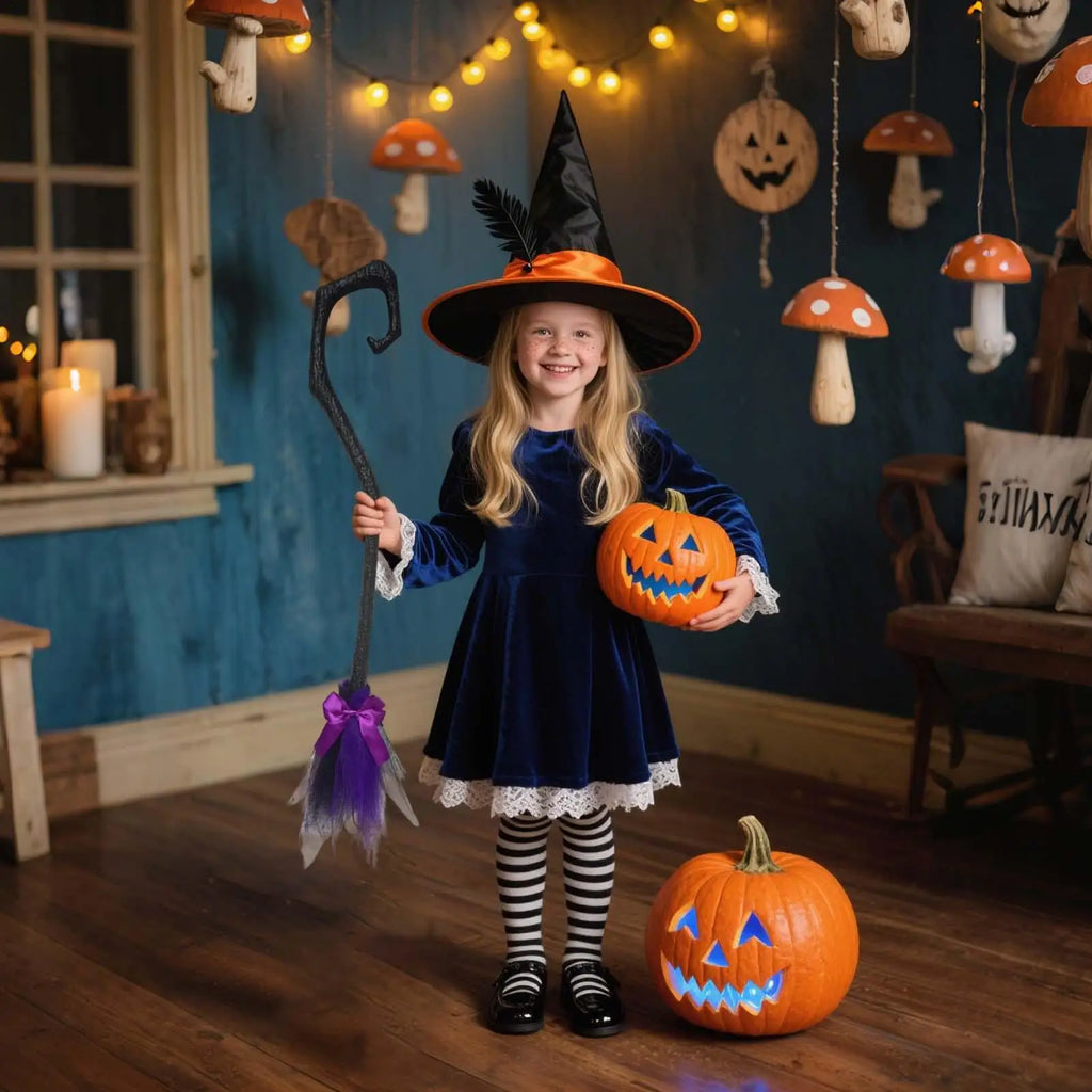 Witch Broom with Ribbon (Portable)