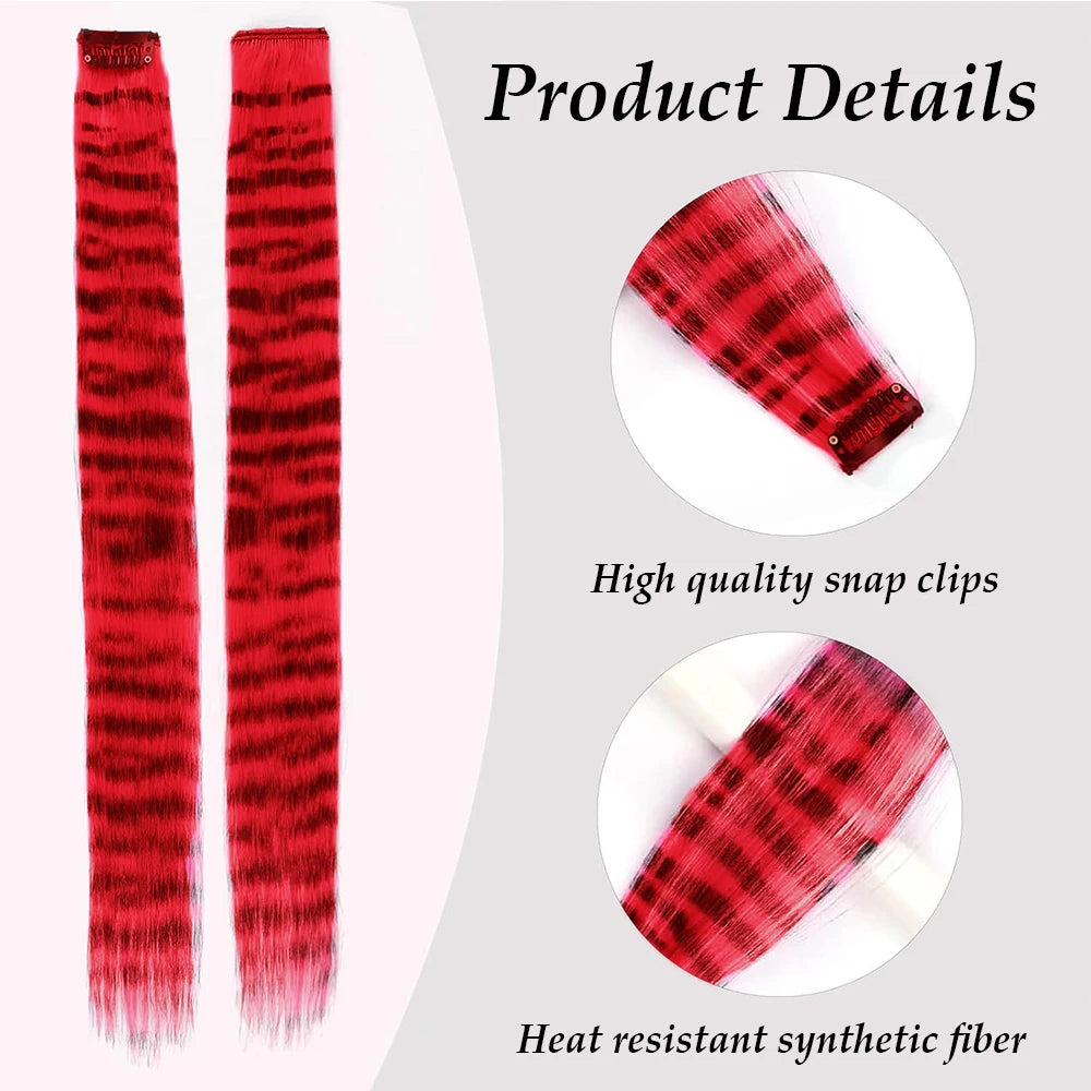 Striped Clip-In Hair Extensions