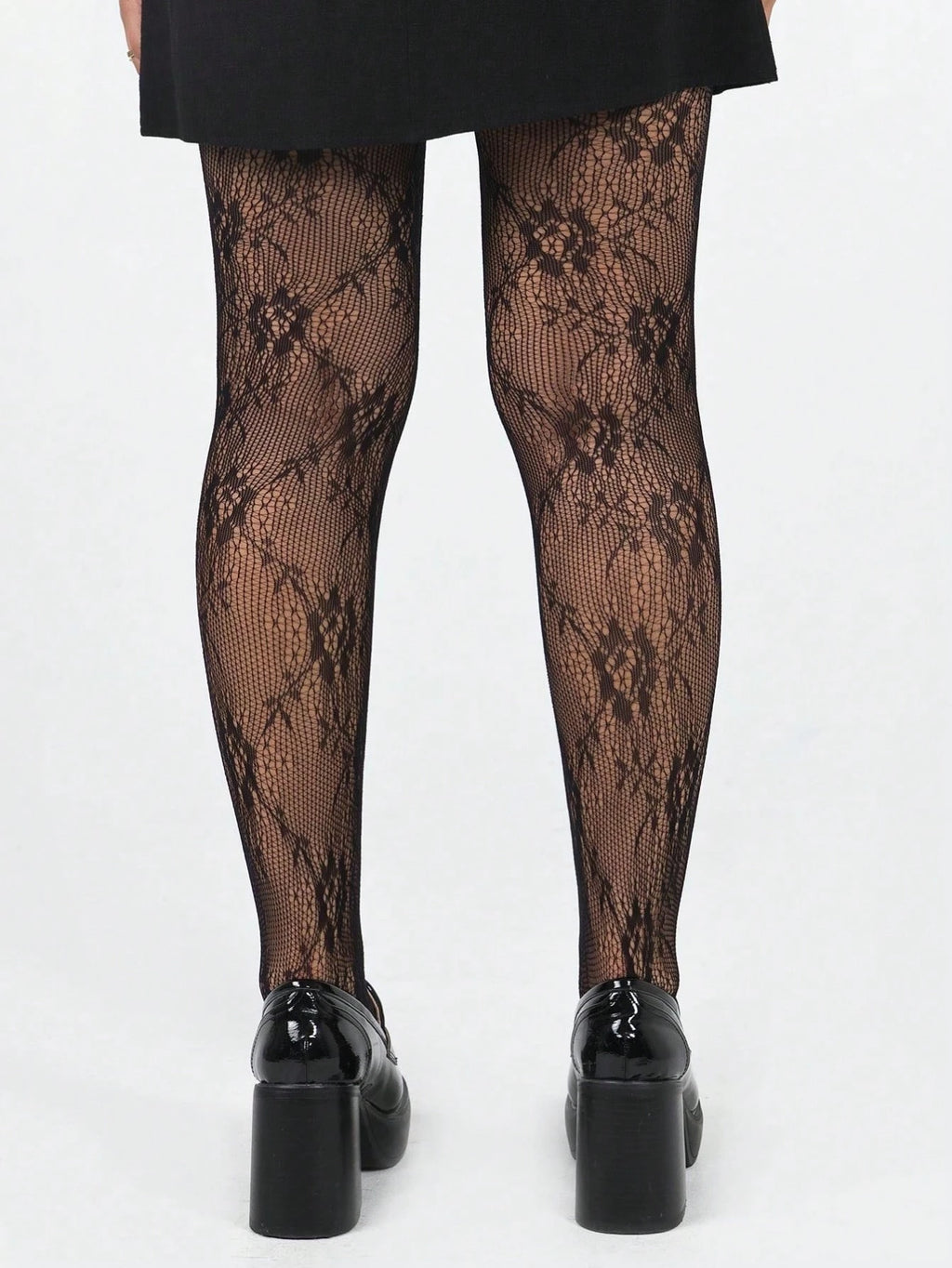 Floral Lace Fishnet Tights