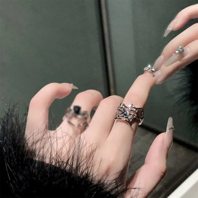 Openwork Spiderweb Ring