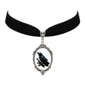 Raven Cameo Bat Choker