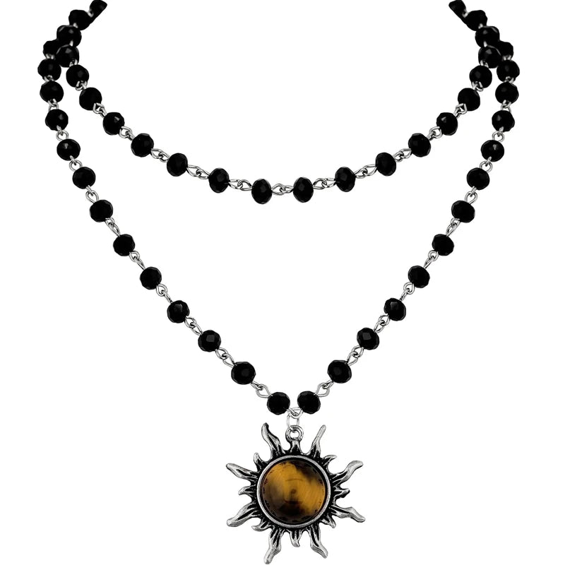 Grunge Sun Bead Choker